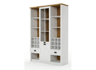 Vitrines Verre Bar Armoire Maison Livres Armoires Étagère Mur Bois Vitrine Mobilier xxl