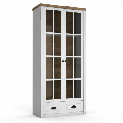 Classique Armoire en bois Bar en verre Armoire en vitrine Vitrine Armoire de salon