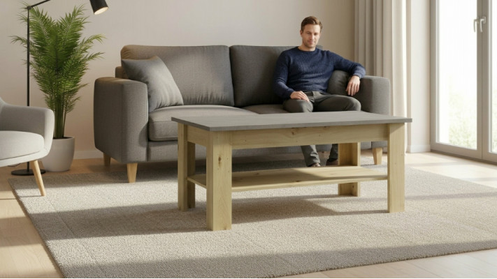 Table en bois Tables basses en bois Mobilier de salon 120x60cm Table basse Tables Table