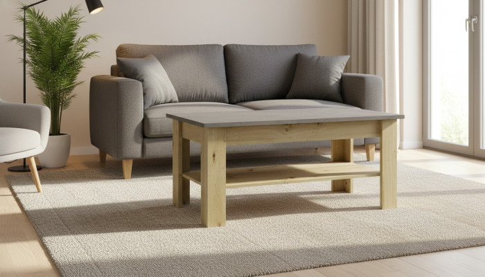 Table en bois Tables basses en bois Mobilier de salon 120x60cm Table basse Tables Table