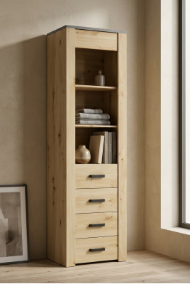 Armoire de salle à manger vitrine étagère vitrine XL-W1D Bois Armoire Moderne