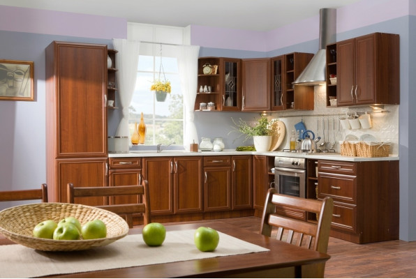 Meubles de cuisine classiques Mobilier de cuisine Armoires de maison de campagne Unité de cuisine Sur mesure