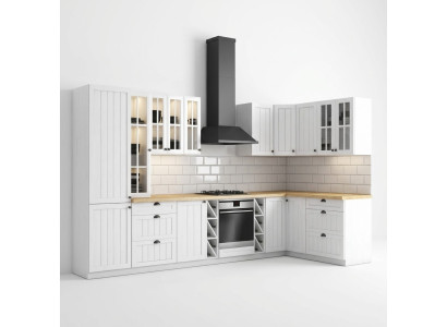 Gamme de cuisine de maison de campagne armoire de cuisine armoire de base armoire murale meubles fabriqués sur mesure