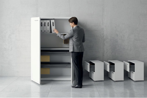 Armoire de classement Mobilier Registre Armoires Étagère Ameublement de bureau Armoire Luxe Frezza