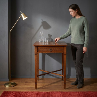 Table d'appoint Table de chevet Damier Meubles Table basse Table de canapé Table en bois Table