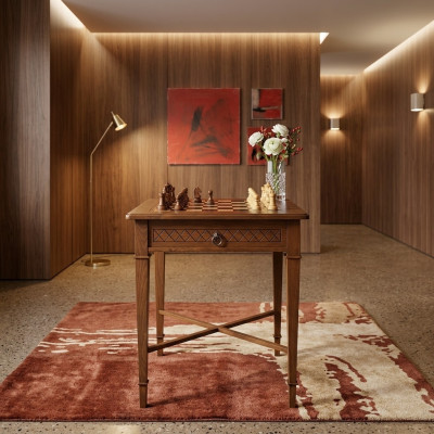 Table d'appoint Table de chevet Damier Meubles Table basse Table de canapé Table en bois Table