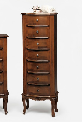 Commode avec 6 tiroirs, bahut blanc, meuble à tiroirs en bois, armoire à tiroirs.
