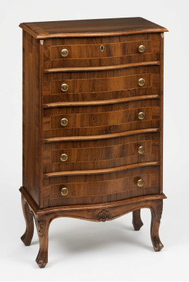 Moderne commode en brun - nouvelle armoire de chambre polyvalente avec 5 tiroirs