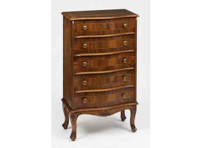 Moderne commode en brun - nouvelle armoire de chambre polyvalente avec 5 tiroirs