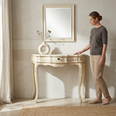 Table d'appoint blanche Console console en bois table de téléphone table de couloir table murale nouvelle