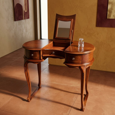 Coiffeuse Table de maquillage Table cosmétique Commode Consoles Tables Bois massif Mobilier