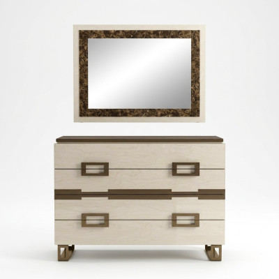 Ensemble Commode Miroir Bois Commodes Coiffeuse Armoire Design Moderne Groupe Mobilier