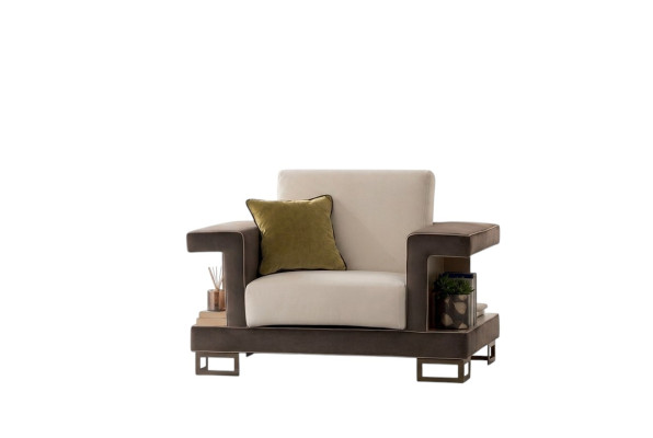 Fauteuil Design Chaise Rembourrage Club Relaxant Nouveau Tissu Tissu Salon TV 1 Place