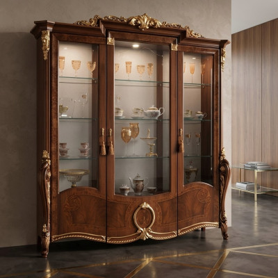 Vitrine 3 portes Armoires Meubles de salon Vitrines Armoires de conception Vitrines Mobilier verre nouveau