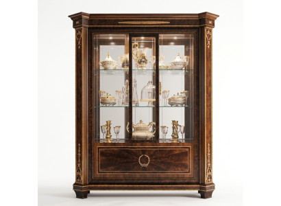Vitrine Armoire Vitrines Salon Buffets Design Rococo Baroque Bois nouveau