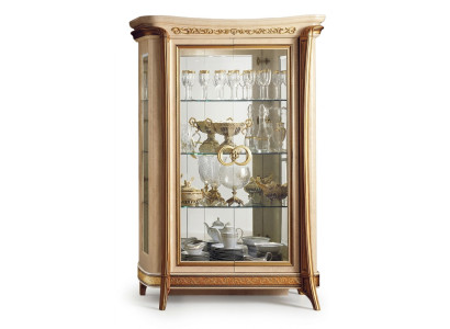 Vitrine Vitrines Armoire Vitrine Armoire de verre Salon Étagère Rococo Baroque Bois massif