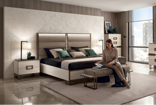 Literie de lit Classique Lit double en bois 180x200cm Lits Chambre d'hôtel neuve