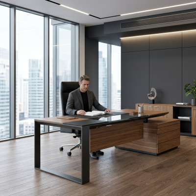 Bureau Bureau d'ordinateur Bureau italien Mobilier de bureau Meubles Aménagement Frezza Table nouveau
