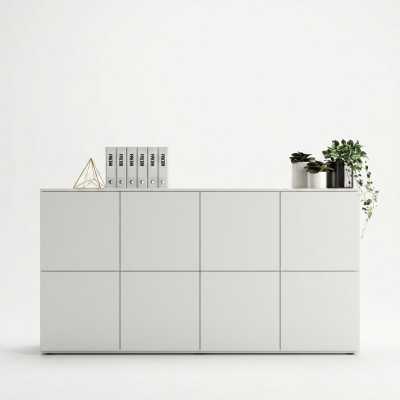 Commode Buffet Buffet Highboard Commode Blanc Armoire Salon Bois neuf