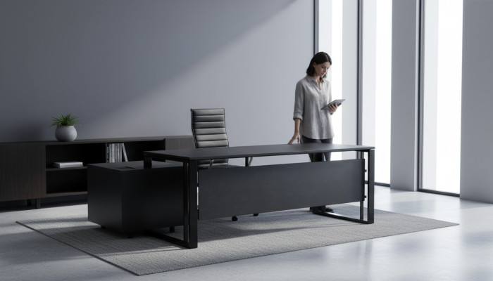 Bureau Bureau d'ordinateur Mobilier de bureau Table Bureau d'angle Cabinet d'avocats Cabinet Mobilier