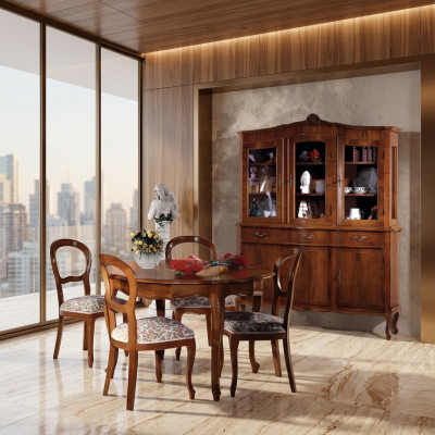 Bahut Vitrine Bahut Vitrine en Verre Armoire en Bois Massif Italien en Verre