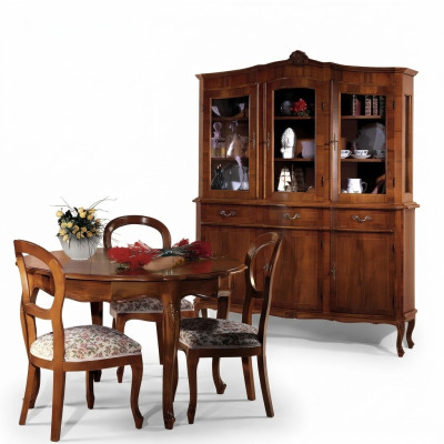 Bahut Vitrine Bahut Vitrine en Verre Armoire en Bois Massif Italien en Verre