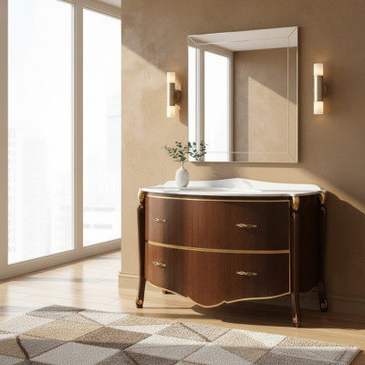 Meuble sous-lavabo d'armoire de lavabo classique Italien de salle de bains