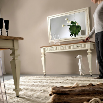 Design Consoles Coiffeuse Table de cosmétiques Miroir Commode Tables de coiffure 2 pièces.