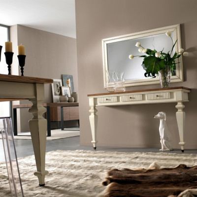 Design Consoles Coiffeuse Table de cosmétiques Miroir Commode Tables de coiffure 2 pièces.