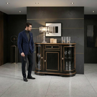 Vitrine Armoire Classique Vitrines Salon Mobilier Solide Buffets