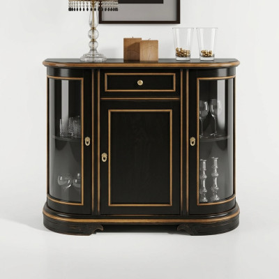 Vitrine Armoire Classique Vitrines Salon Mobilier Solide Buffets