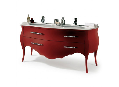 Mobilier de salle de bain rouge 175cm Nouveau meuble bas de salle de bain Armoire de salle de bain suspendue