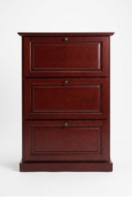 Armoire à chaussures 3 compartiments Commode en bois massif Meuble solide Bascule à chaussures Étagère à chaussures
