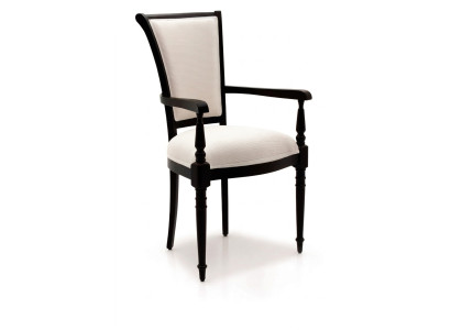 Salle à manger Chaises en bois Rembourrage avec accoudoirs Chaise Lehn Marron Design Salon