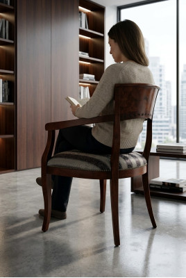 Chaise avec accoudoir Chaise de salle à manger Bois neuf Chaises de salle à manger Design Fauteuil Déco