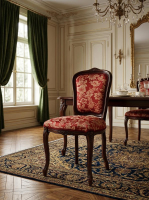 Chaises Chaise de salle à manger Chaise de bureau Chaise rembourrée Art déco Fauteuil Fauteuil Design Royal