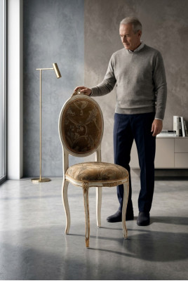 Chaise rembourrée design Royal Chairs Chaise de salle à manger Chaise de bureau Chaise Baroque Art déco