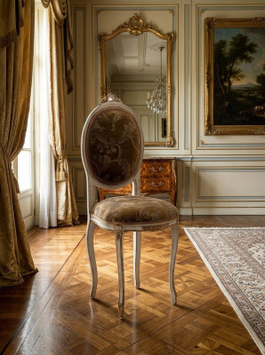 Chaise rembourrée design Royal Chairs Chaise de salle à manger Chaise de bureau Chaise Baroque Art déco