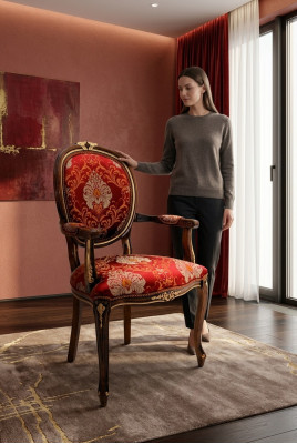 Chaise de salle à manger luxueuse Chaises de fauteuil Fauteuil de bureau Fauteuil rembourré design avec dossier