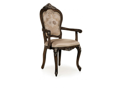Fauteuil en bois Capitonné Mobilier de salle à manger Classique Chaises en bois Chaises Fauteuil Mobilier