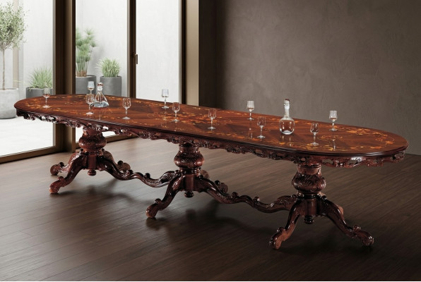 Salle à manger Tables Design de table en bois Meubles Table à manger Royal Mobilier en bois massif