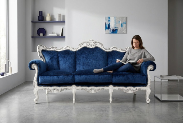 Canapé en textile Couch Upholstery Canapé 3 places Canapés Art Déco Trois places nouveau