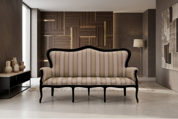 Conception canapé trois places Canapé Rembourrage Sofa Art Déco Canapés Trois Places Meubles de Chambre Siège Marron