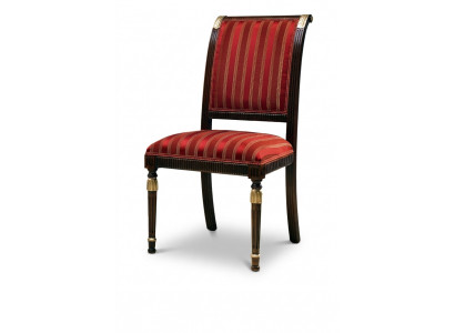 Siège de chaise Rembourrage Siège Italie Chaises de salle à manger de luxe Textile Bois 1x fauteuil