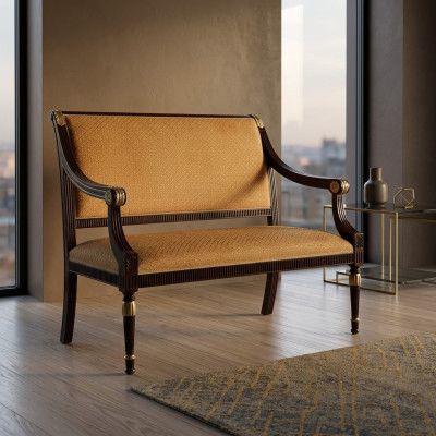 Designer Büro Anwaltskanzlei Hocker Sofas Sofa 2 Sitzer Stoffsofa Couch Polsterung