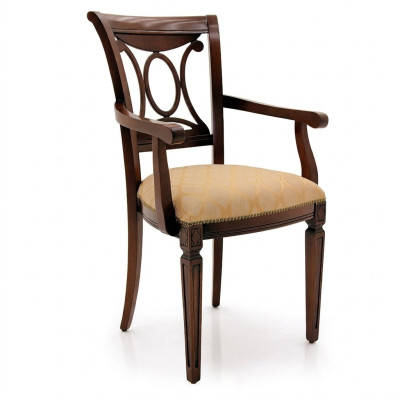 Design Upholstery Sitzstuhl Büro Esszimmer Holzstuhl mit Armlehne Klassisch neu.