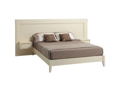 Conception de meubles de luxe modernes 4 pièces. Ensemble de mobilier d'hôtel 2 lits + table de chevet