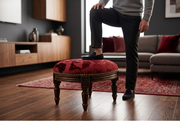 Tabouret rembourré au design luxueux : tabouret multifonctionnel au style exquis