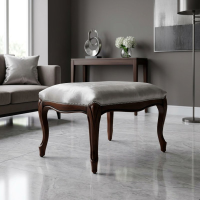 Siège ottoman Chaise rembourrée Pufa Bleu nouveau Design Tabouret rembourré Repose-pieds