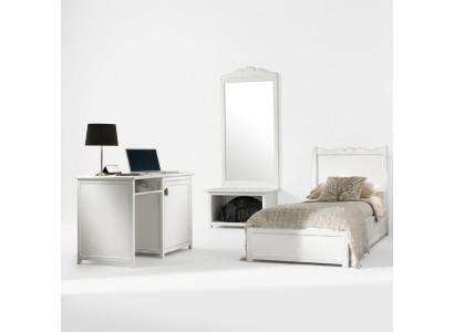 Lit Bureau Conception de chambre Mobilier d'hôtel Ensemble de 4 pièces Miroir